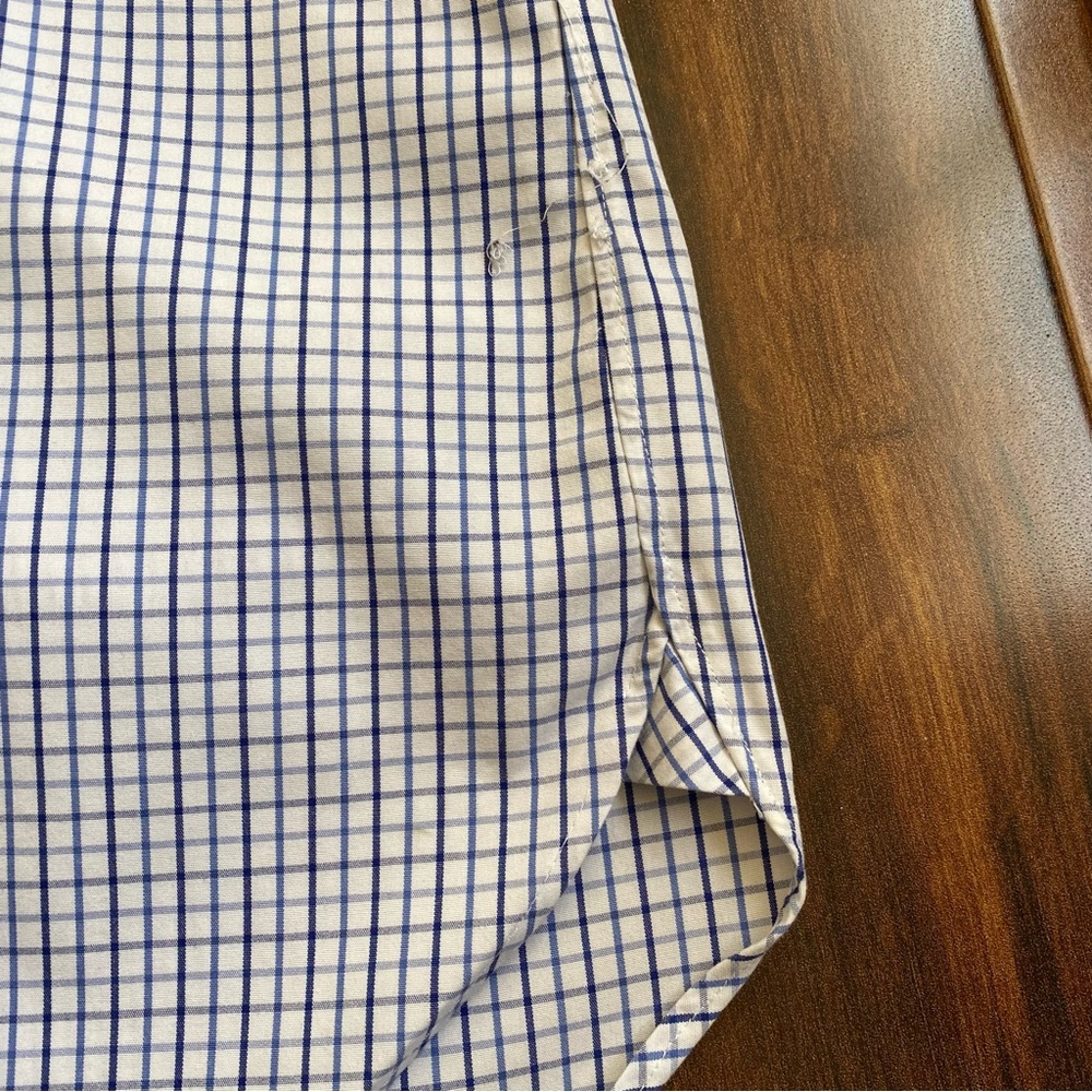 J. Crew Thompson Shirtings 80s 2-Ply Pocket Checkered Button Down Shirt *Rip* - Picture 5 of 9